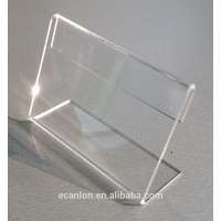 Clear slanted acrylic price tag holder