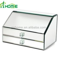 Acrylic dressing case jewelry drawer box with mirror