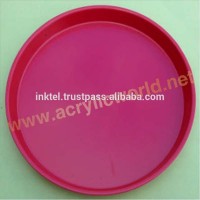 round acrylic drink service tray/ acrylic dust cover/ tray