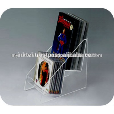 2 tiers tabletop acrylic CD display rack