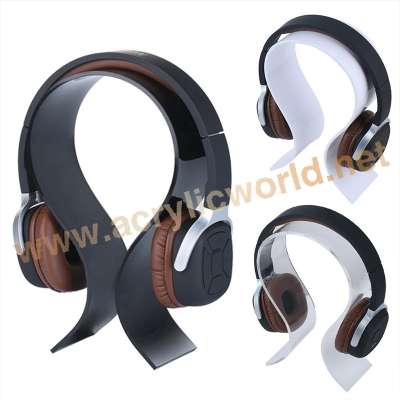 Clear acrylic earphone display /headphone display rack headset stand holder/ manufacture customized design