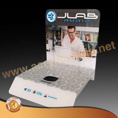 High Quality Acrylic Headphone Stand holder/Custom Modern Design Transparent Acrylic Headset