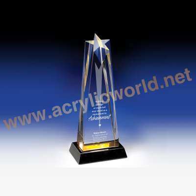 custom shape / size acrylic crystal trophy pmma plastic blank awards