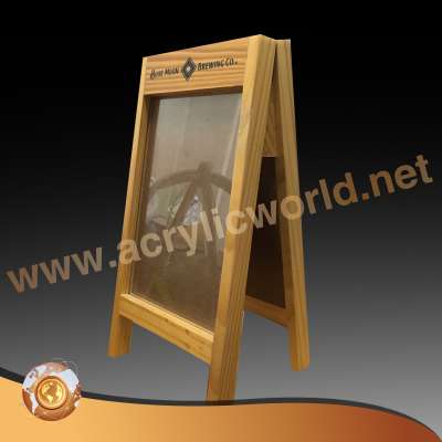 Bar A frame chalkboard Wood A frame A Sign menu CHALKBOARD