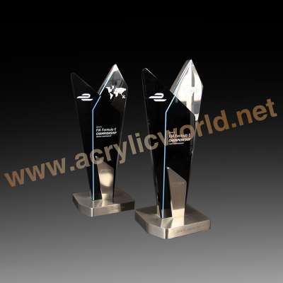 plexiglass trophy blank/acrylic crafts crystal awards/acrylic trophy manufacturers